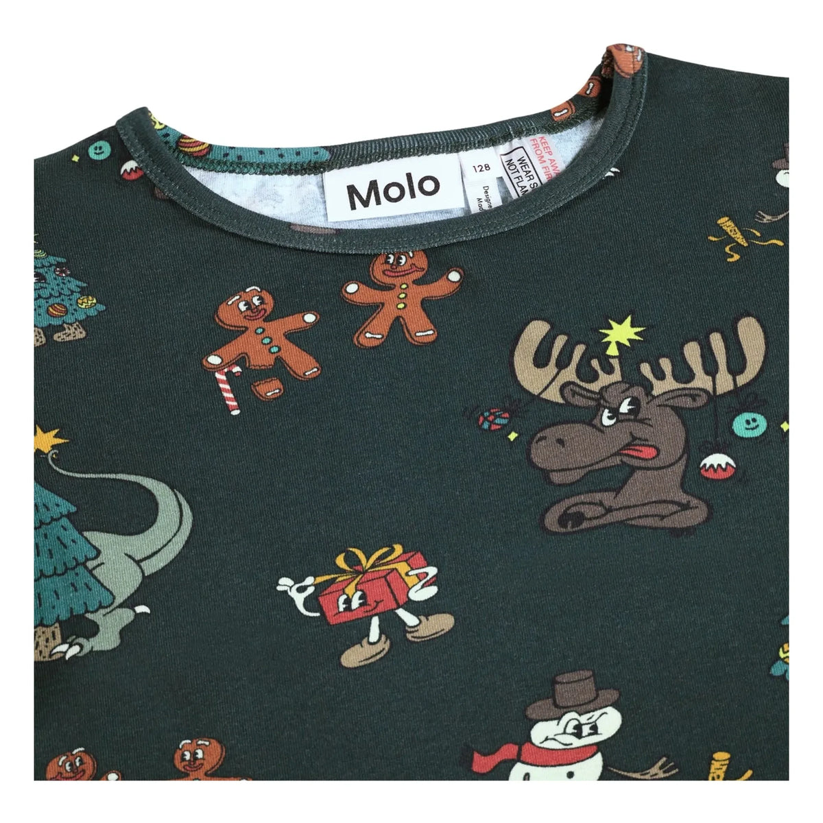 Molo - Lue Noel Organic Cotton Pajamas | Midnight Blue