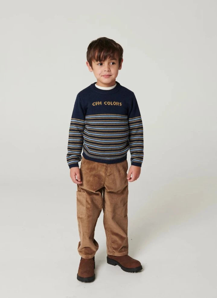 Copenhagen Colors - Organic Cotton Ribbed Corduroy Cargo Pants | Camel
