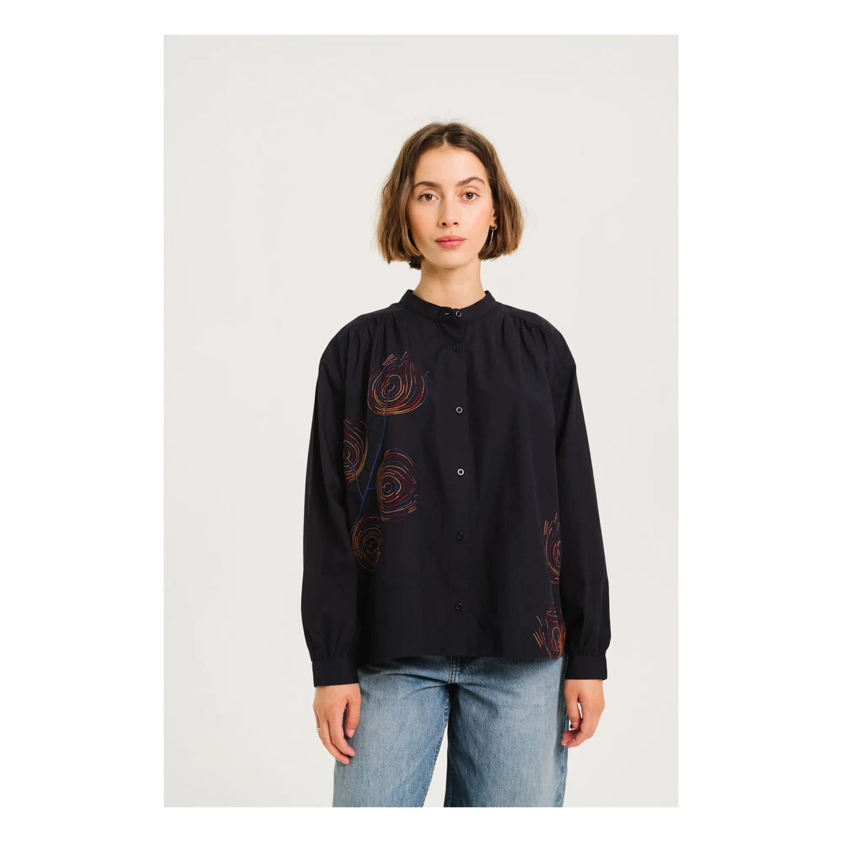 Sacrécoeur - Ella Broderies blouse | Blue