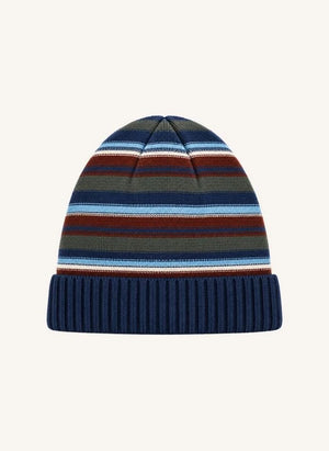 Smallable Kid - Miro Striped Wool Beanie | Blue