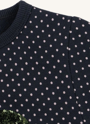 Konges Sløjd - Lou Polka-Dot Dress, Organic Cotton | Navy