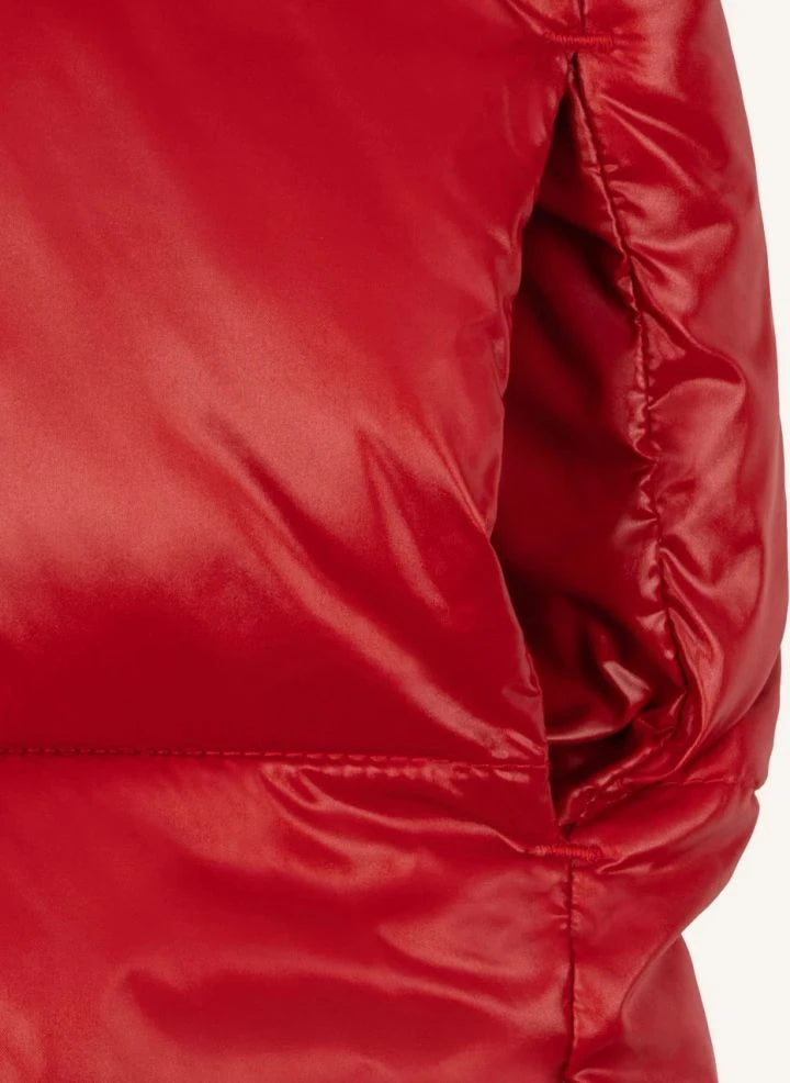 Konges Sløjd - Seanna Hooded Down Jacket Recycled Fibers | Red