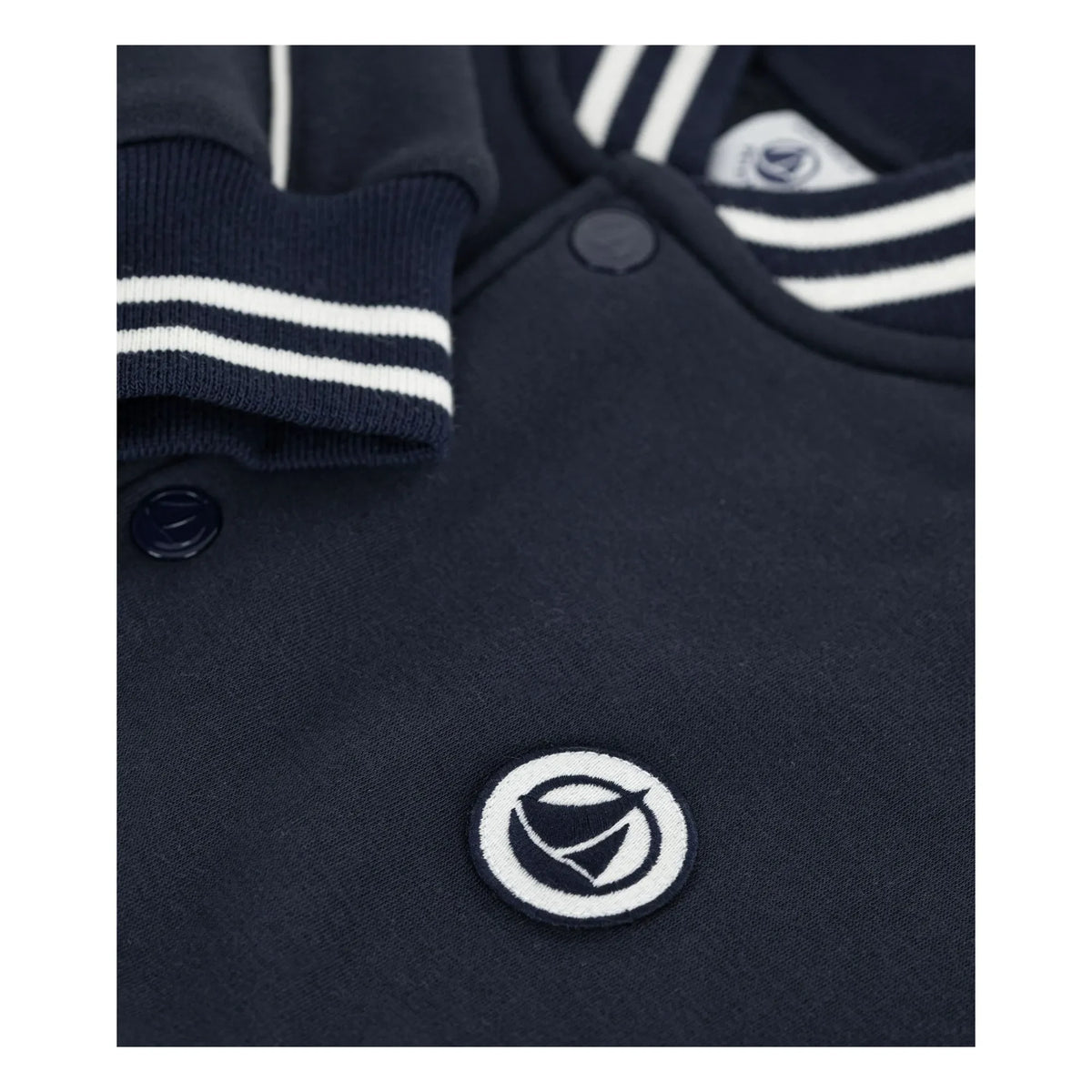 Petit Bateau - Plain Organic Cotton Teddy Jacket | Navy