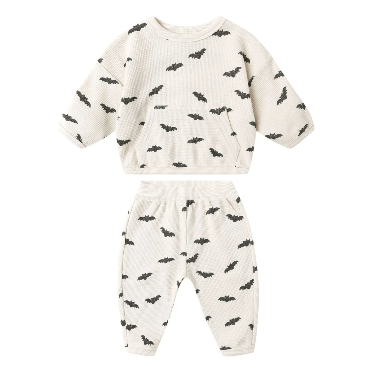 Quincy Mae - Bats Organic Cotton Sweatshirt and Jogger Set | Ecru