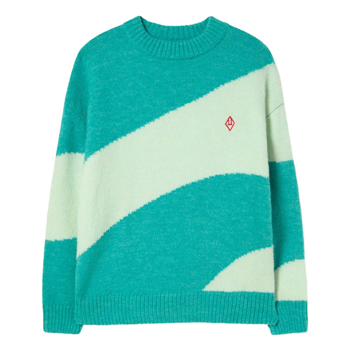 The Animals Observatory - Bull Two-Tone Sweater | Turquoise