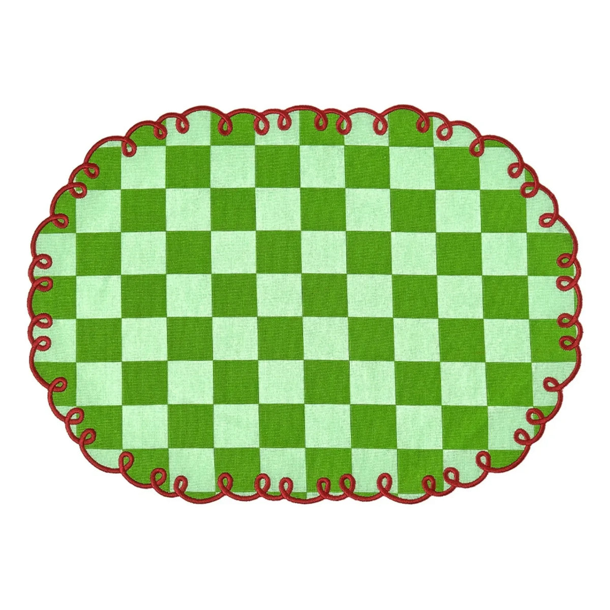 Bitossi - Dama Verde Checkered American Placemats - Set of 2 | Green