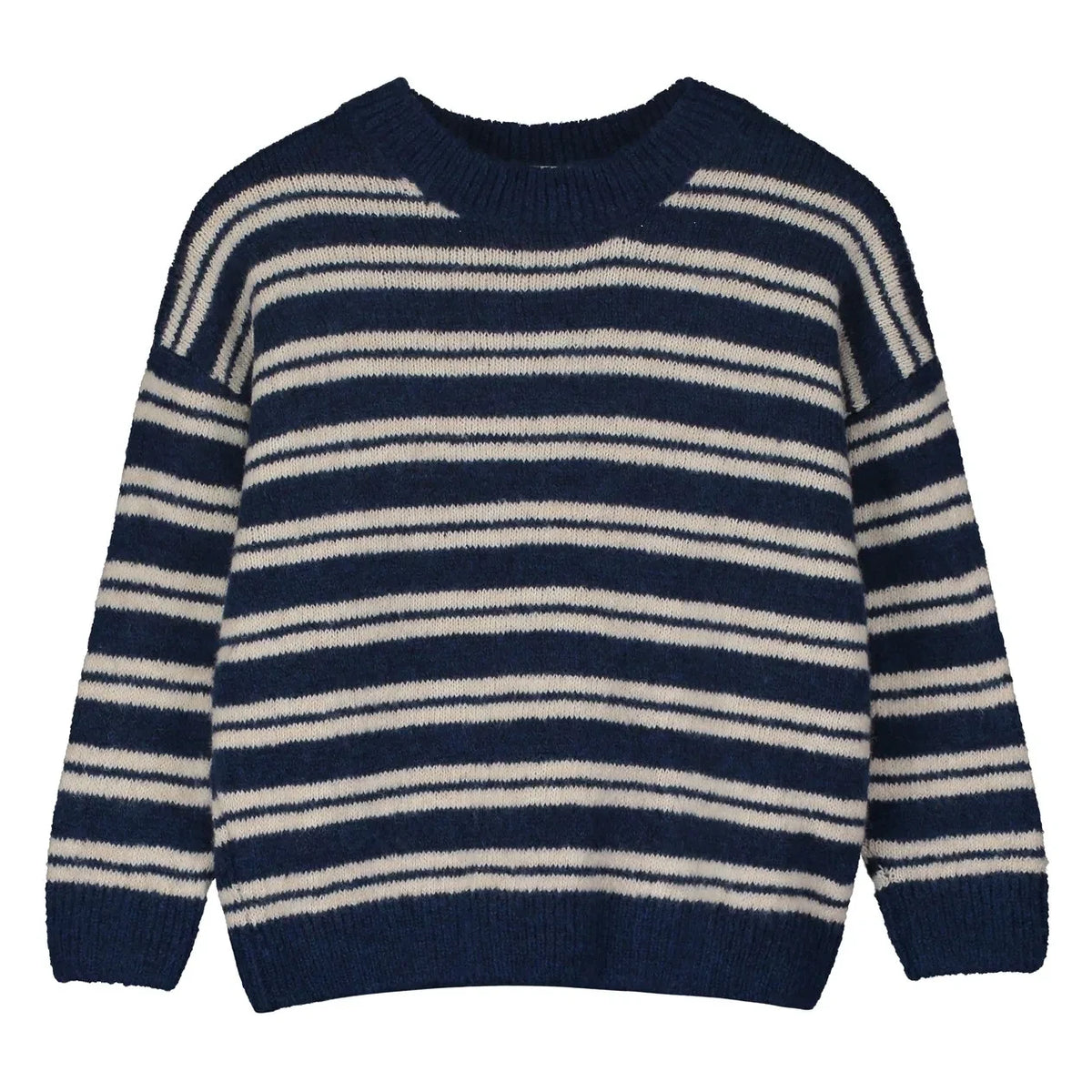 Tangerine - Striped Sweater | Navy