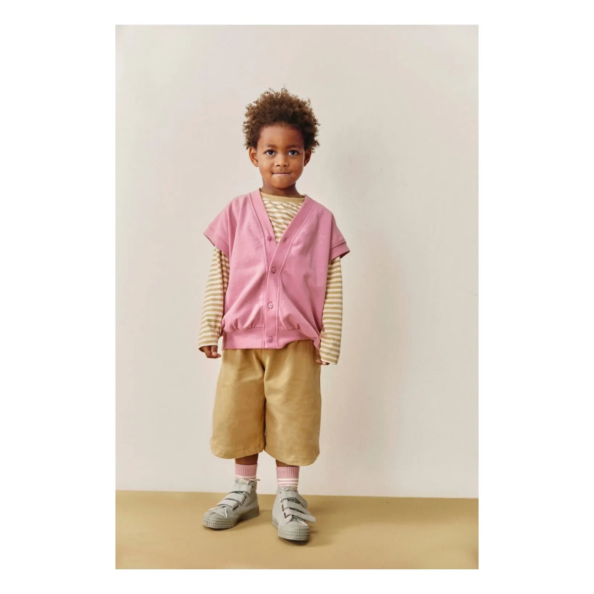 Gray Label - Spencer Organic Cotton Oversized Sleeveless Cardigan | Pink