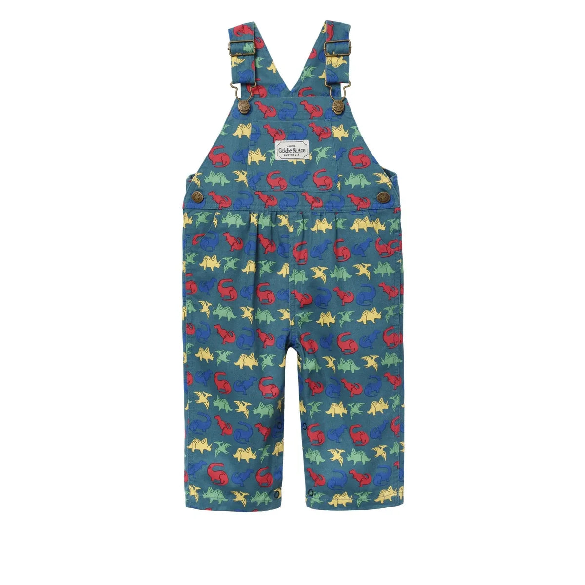 Goldie + Ace - Austin Dino Overalls | Blue
