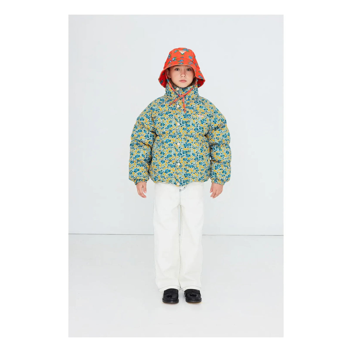 Tinycottons - Floral Print Puffer Jacket | Blue