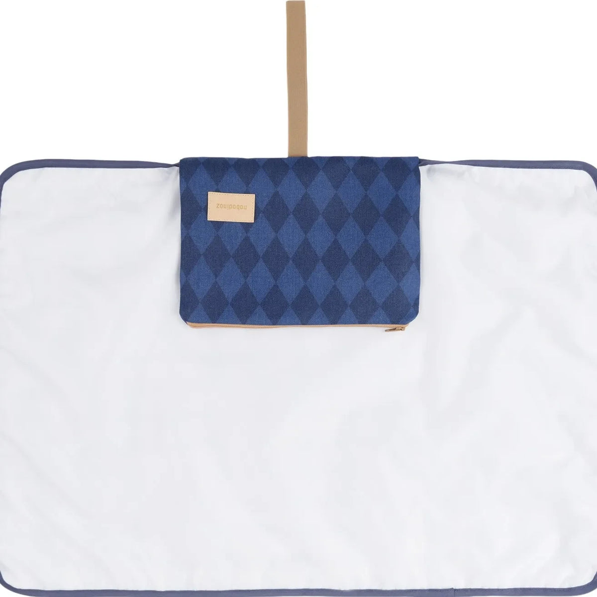 Nobodinoz - Hyde Park Diamonds Travel Changing Mat | Blue