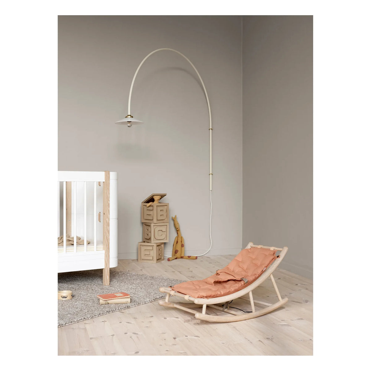 Oliver Furniture - Oak Baby and Kids Rocking Chair | Caramel