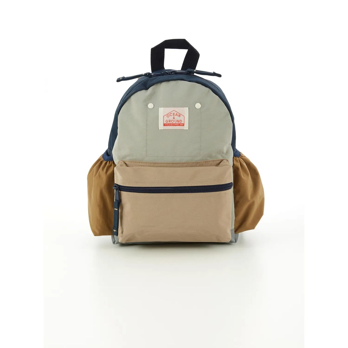 Ocean&Ground - Multi-Colored Block Backpack | Light Gray