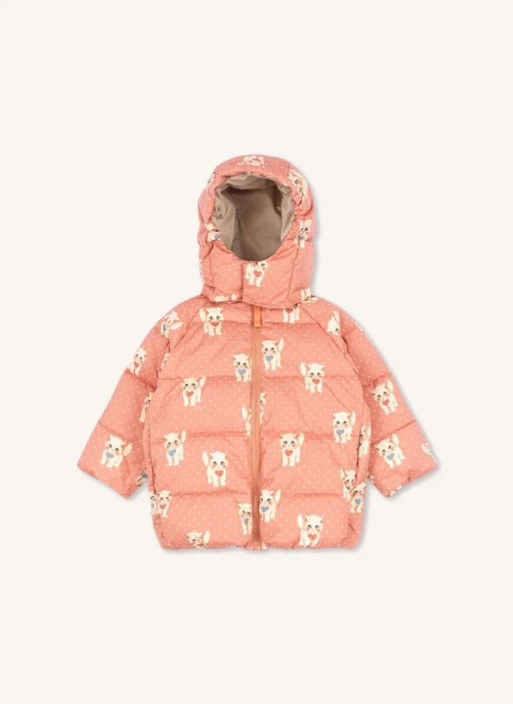 Konges Sløjd - Nuka Cats Hooded Puffer Jacket Recycled Fill | Pink