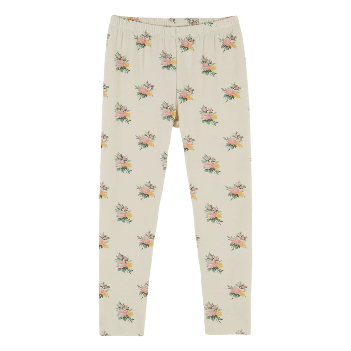 Emile et Ida - Organic Cotton Floral Print Leggings | Ecru