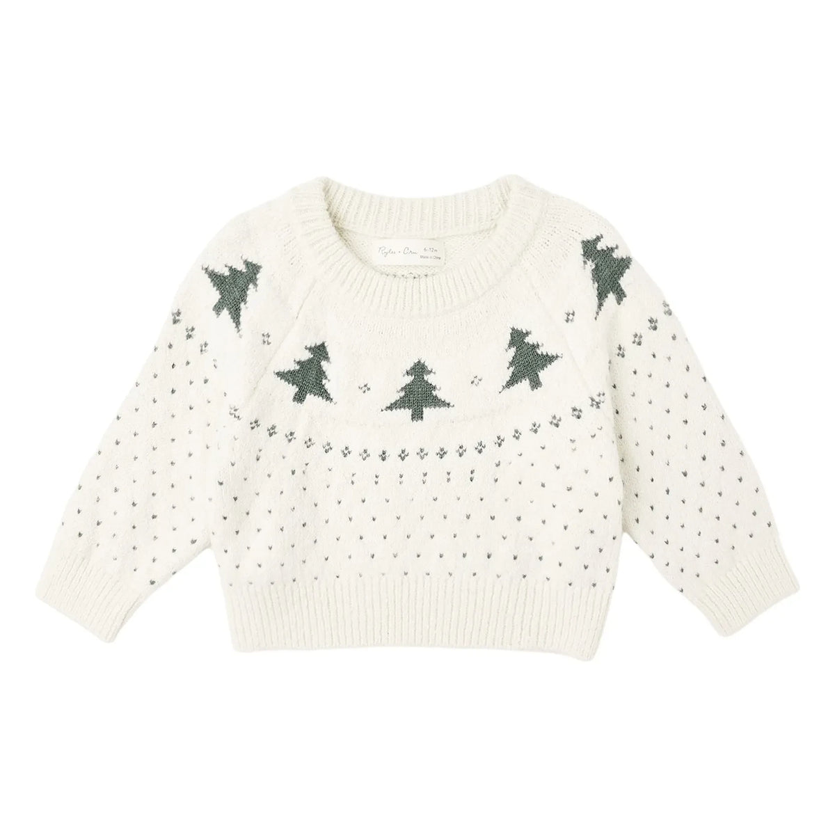 Rylee + Cru - Fair Isle Tree Sweater | Cream