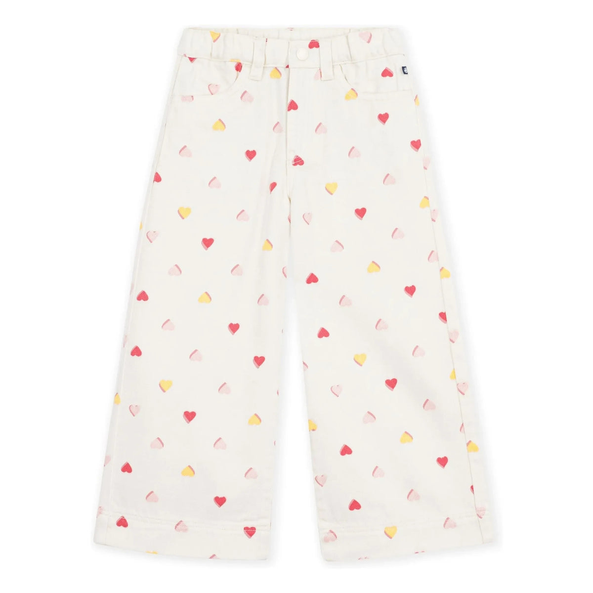 Petit Bateau - Big Heart Pants | Ecru