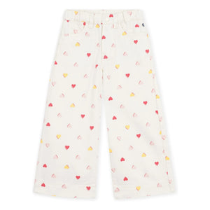 Petit Bateau - Big Heart Pants | Ecru