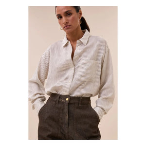By Bar - Striped Shirt | Ecru