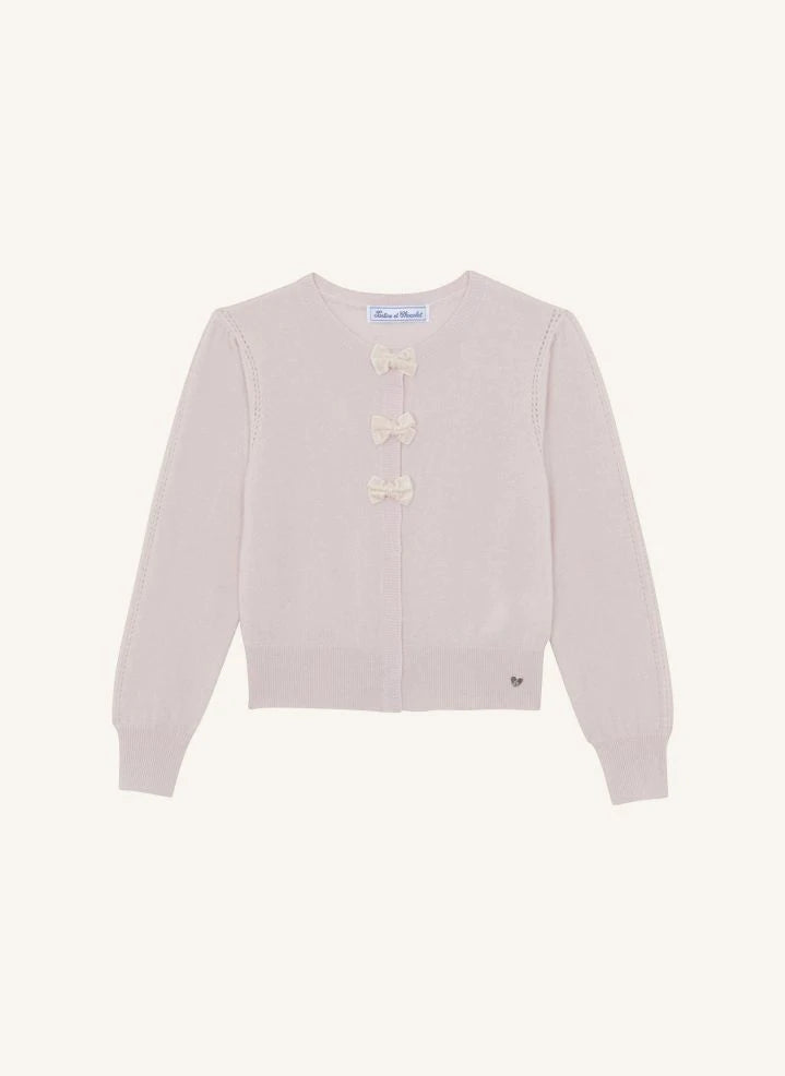 Tartine et Chocolat - Knotted Wool Cardigan | Pink