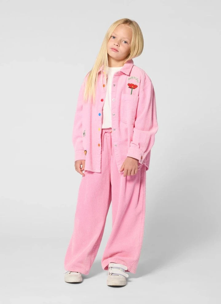 Kenzo - Corduroy shirt with badge | Candy pink