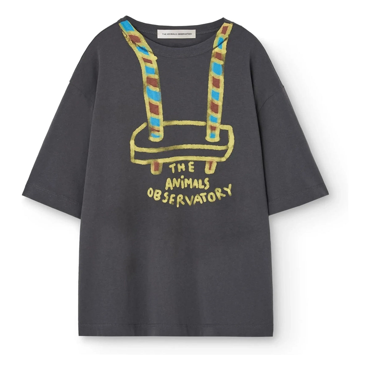 The Animals Observatory - Collie T-shirt Organic cotton hanging model | Charcoal gray