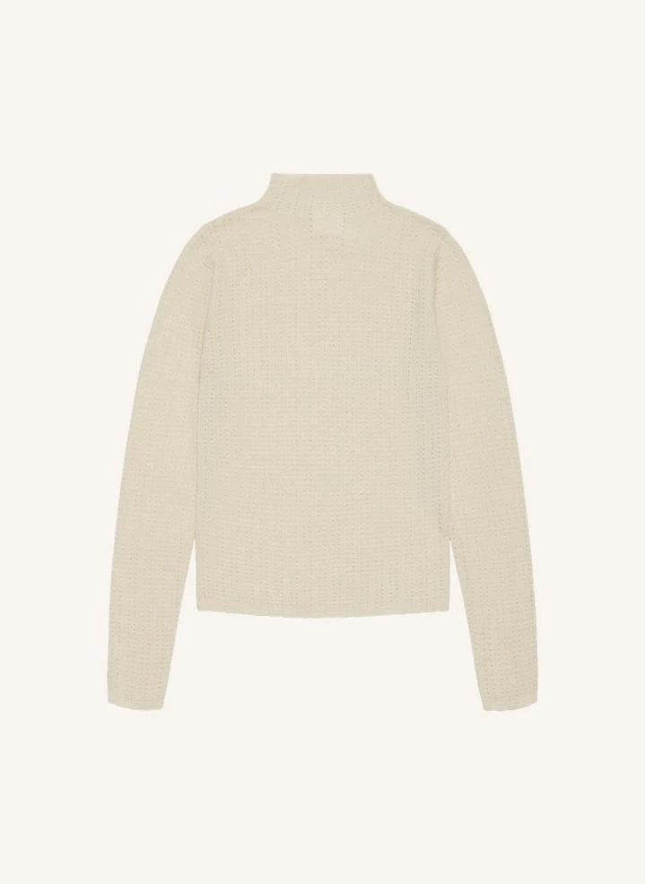 FUB - High Neck Pointelle Top