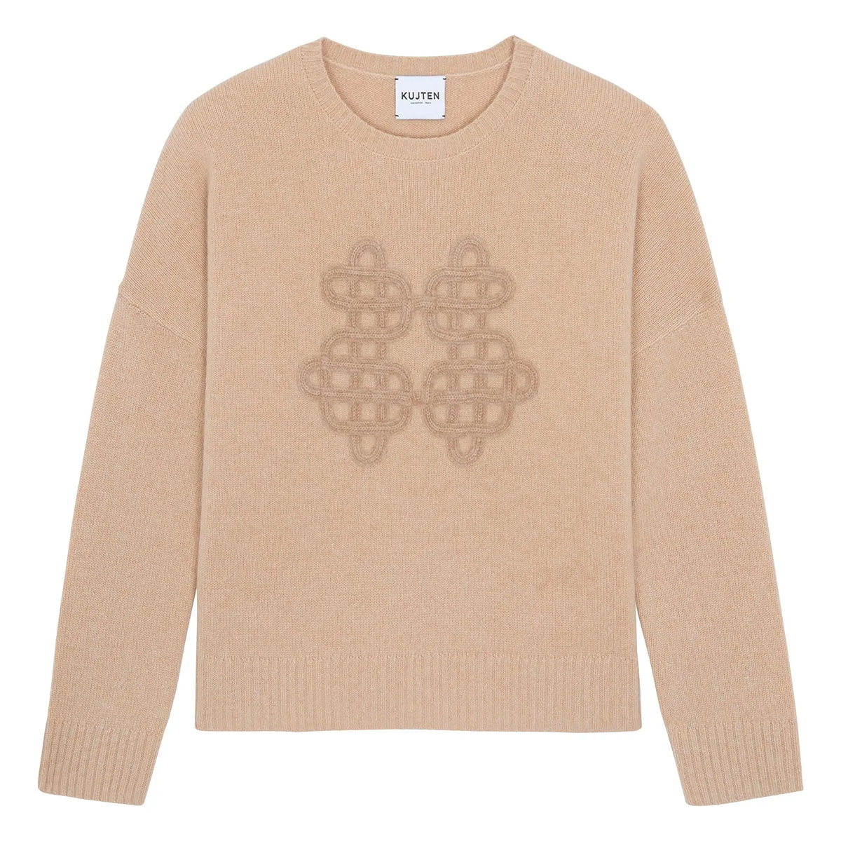 Kujten - Amelie Symbol Cashmere Sweater | Latte