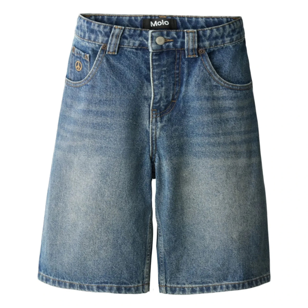 Molo - Alphie Denim Organic Cotton Bermuda Shorts | Blue