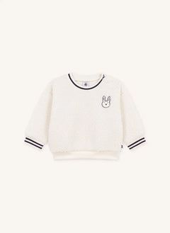 Petit Bateau - Rabbit Sherpa Sweater | Ecru