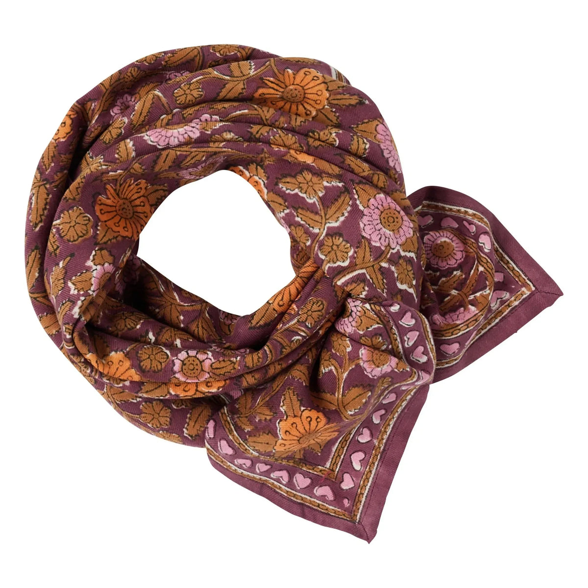 Apaches - Large Scarf Latika Hearts | Brown