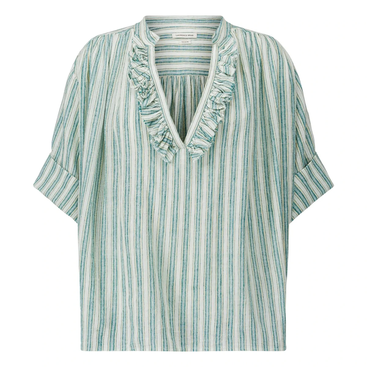 Laurence Bras - Dida Cotton Striped Blouse | Light Green