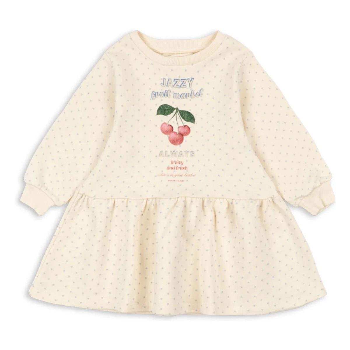 Konges Sløjd - Loupy Pois Organic Cotton Sweat Dress | Ivory