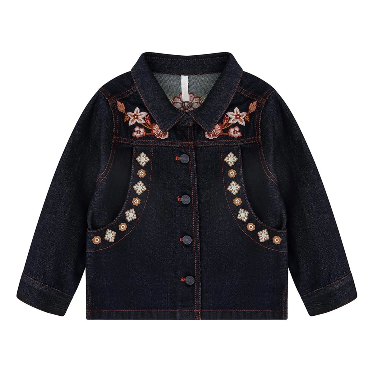 Zimmermann - Jacket with organic cotton embroidery details | Navy blue