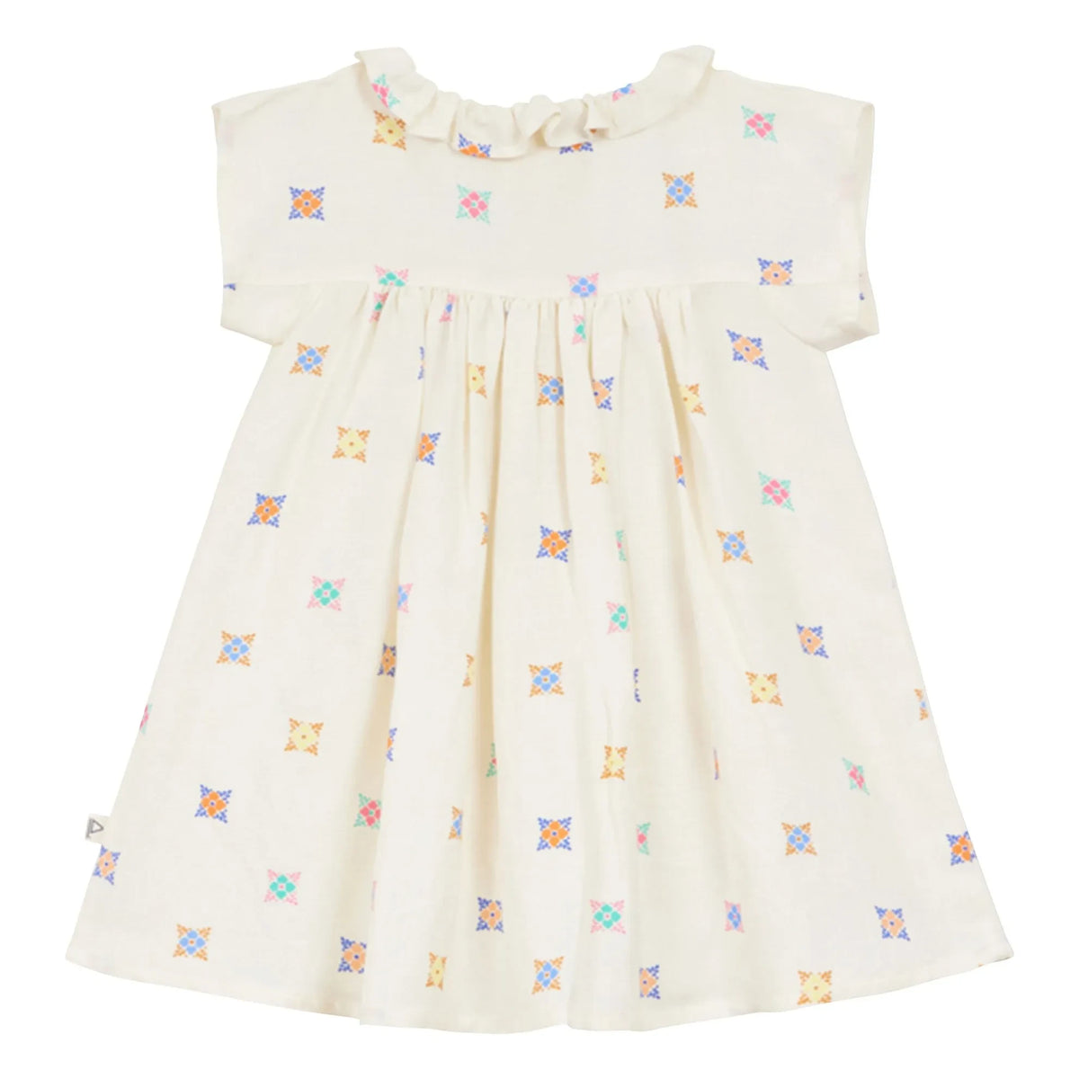 Arsène et Les Pipelettes - Floral Pattern Linen Voile Dress | Off-White