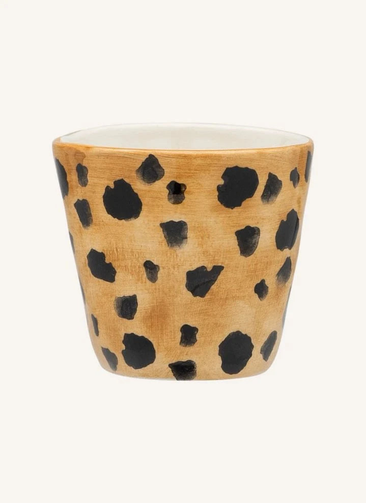Anna + Nina - Leopard Espresso Cup | Brown