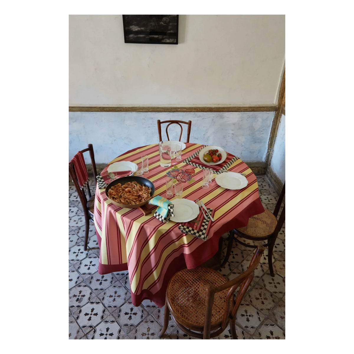 Lisa Corti - Cotton tablecloth, Lisa Corti x The Socialite Family | Red