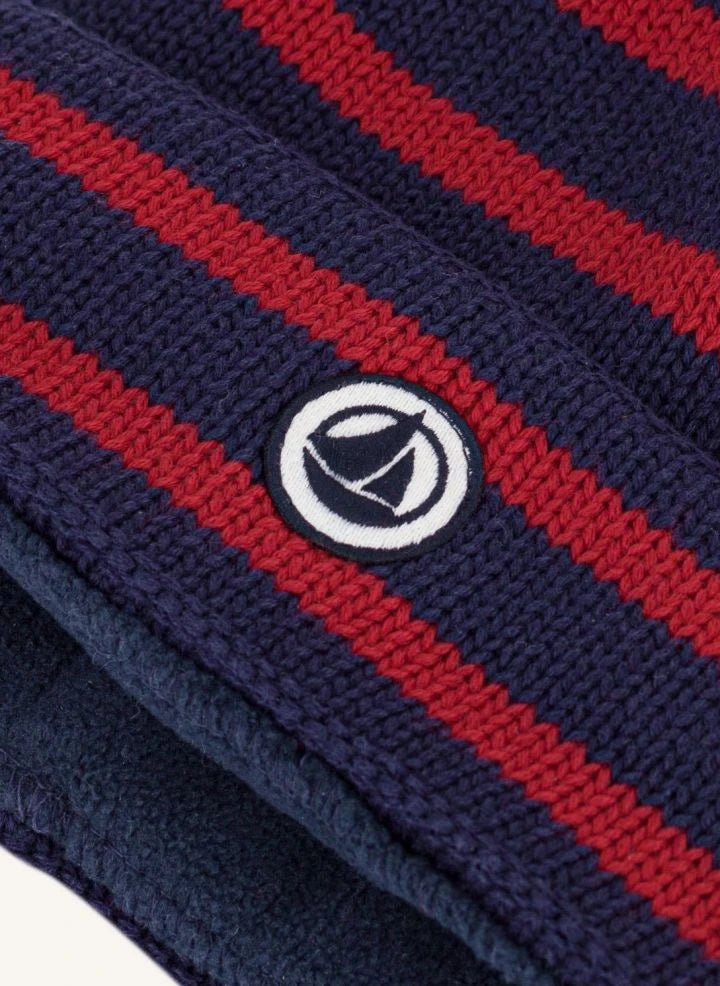 Petit Bateau - Organic cotton striped hat | Midnight blue