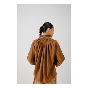 CORD - Farmer Bloom Embroidered Blouse | Dusty Pink