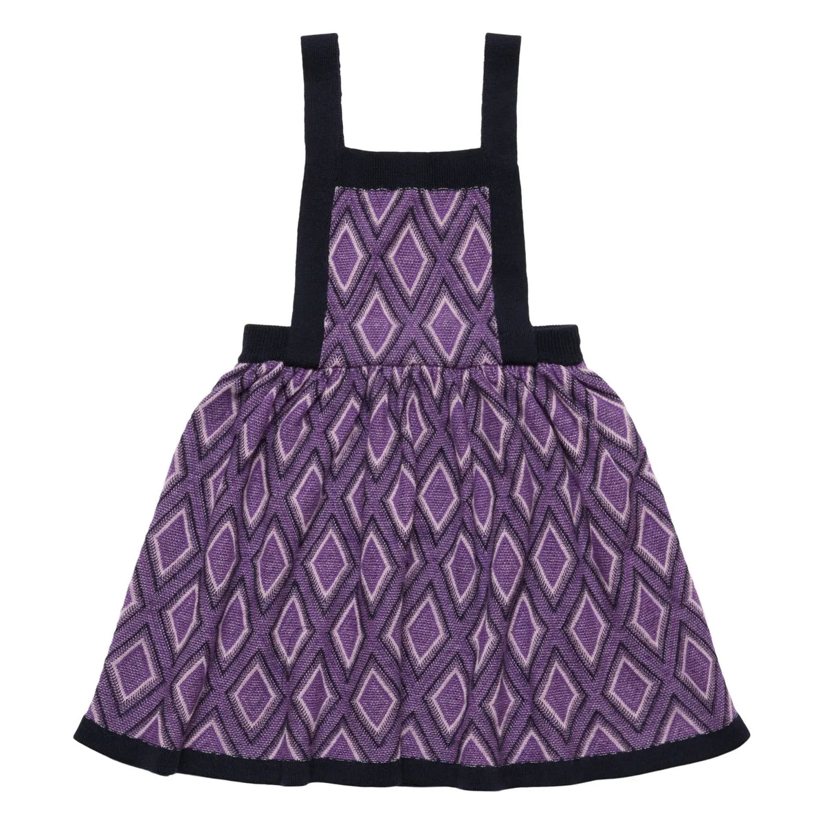 FUB - Harlequin Merino Wool Dress | Purple