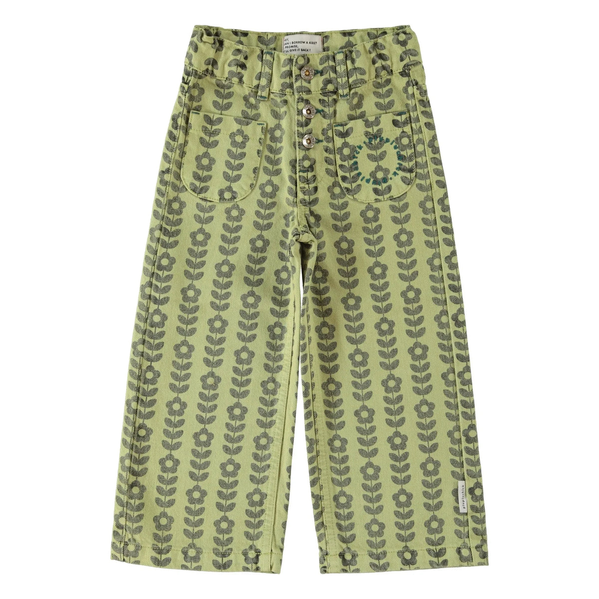 Piupiuchick - Organic Cotton Flared Trousers | Green