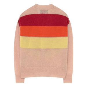 The Animals Observatory - Mohair and Alpaca Wool Striped Cardigan | Pink