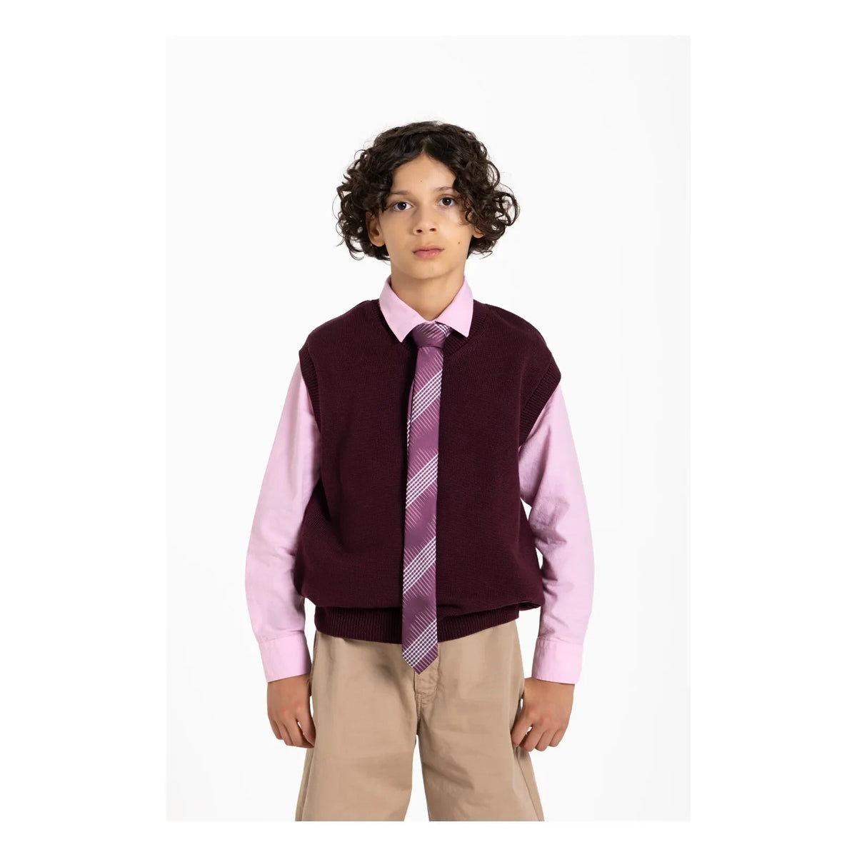 Finger in the nose - Elio Organic Cotton Sweater | Dark red