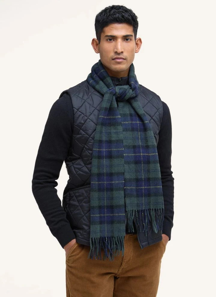 Barbour - Wool Tartan Scarf | Dark Green