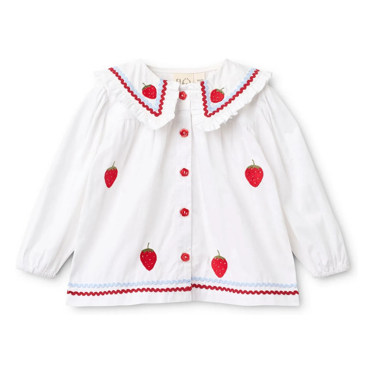 Flöss - Manon Strawberry Blouse | White