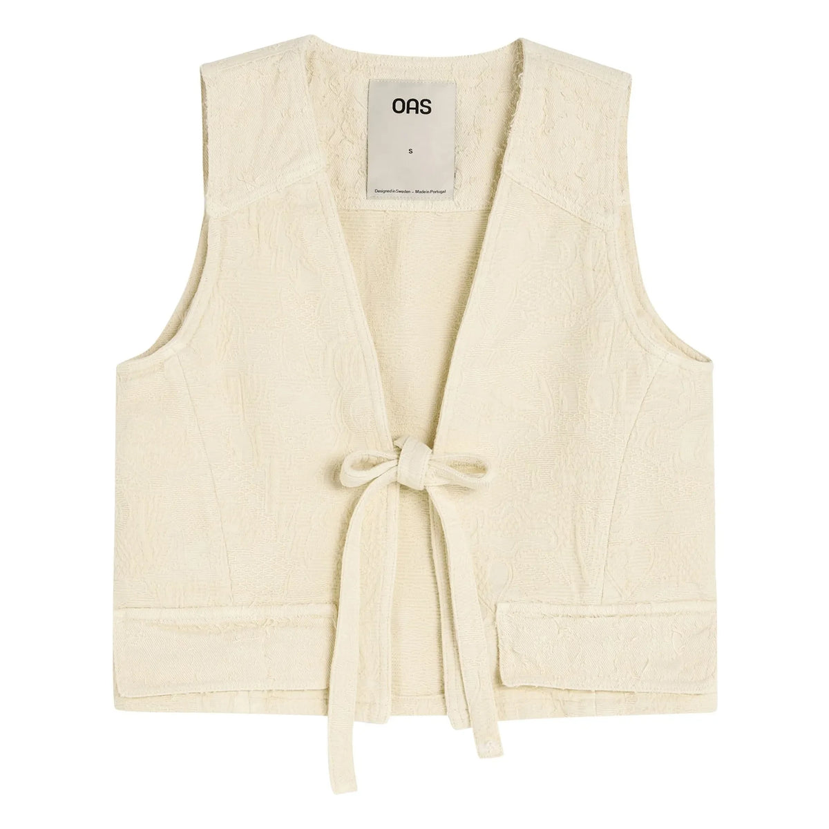 OAS - Lia Embroidered Sleeveless Vest | Ecru