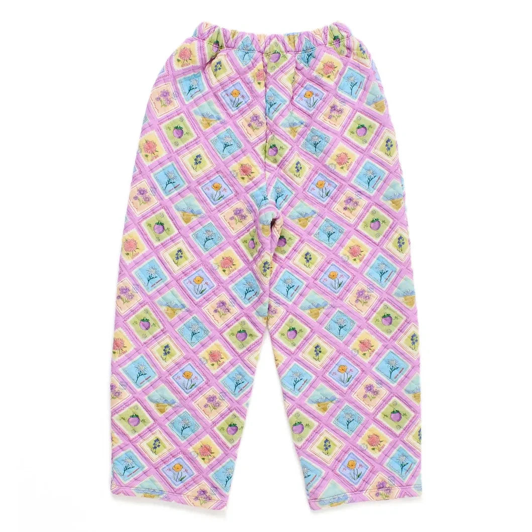 Maison Mangostan - Stamps Quilted Pants | Lilac