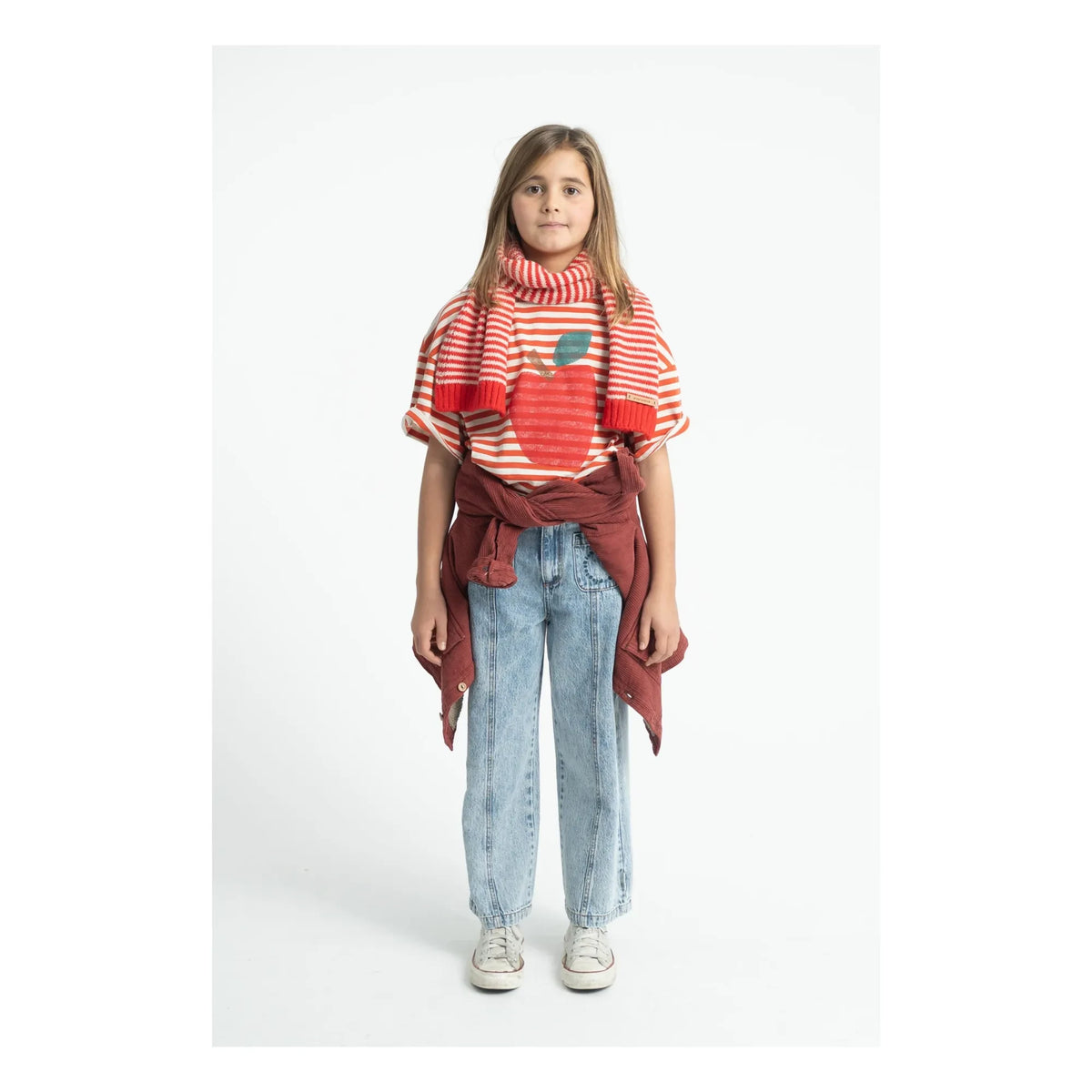 Piupiuchick - Striped Scarf | Red