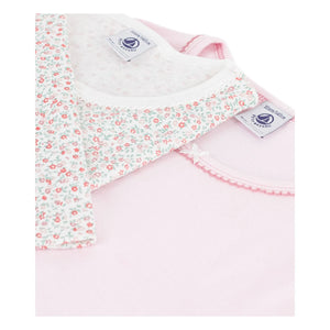 Petit Bateau - Set of 2 Floral Pattern Organic Cotton T-shirts | Pink
