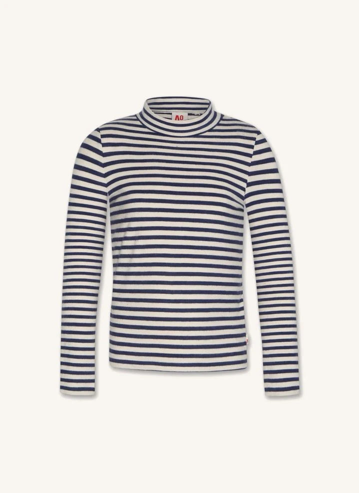 AO76 - Cora Striped T-Shirt | Night Blue